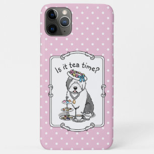 Funda Para iPhone 11 Pro Max Perro de oveja inglés viejo Fiesta de té de gitano