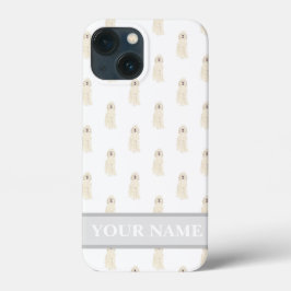 Funda Para iPhone 13 Mini Perro de perro blanco crema personalizado