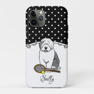 Funda Para iPhone 11 Pro Perro de perro viejo inglés de tenis (gris 1)