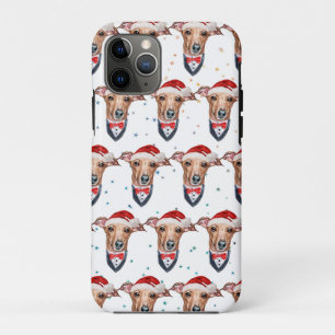 Funda Para iPhone 11 Pro Perro de raza galgo italiano Navidad