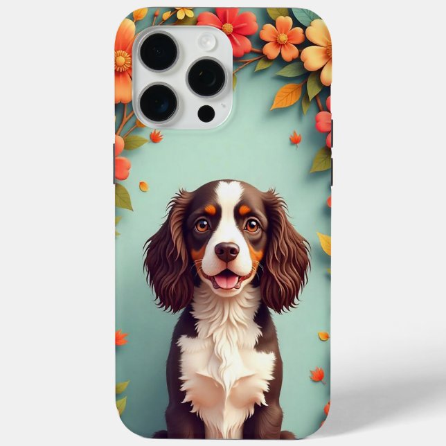 Funda De Case-Mate Para iPhone Perro de salón adorable (Reverso )