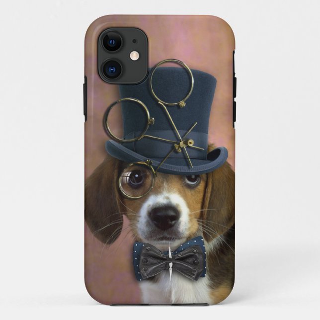 Funda De Case-Mate Para iPhone Perro de Steampunk (Reverso)