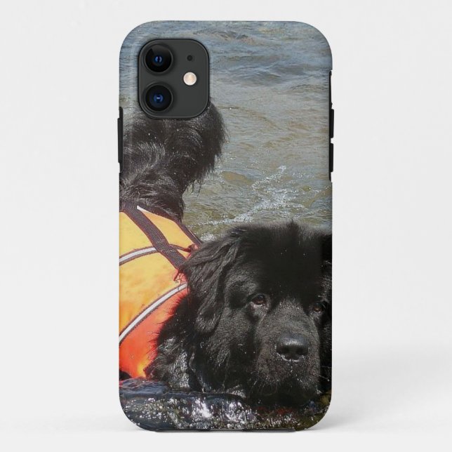 Funda De Case-Mate Para iPhone Perro de Terranova (Reverso)