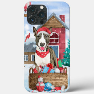 Funda Para iPhone 13 Pro Max Perro de Toro Terrier en la Casa de Perros de Navi