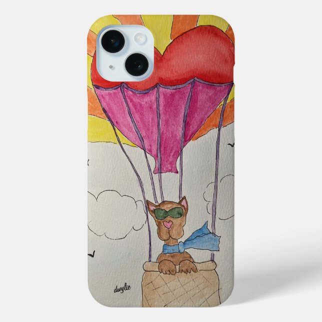 Funda De Case-Mate Para iPhone Perro en globo (Reverso )