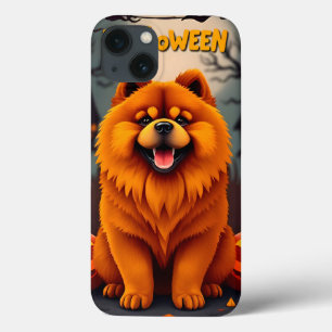 Funda Para iPhone 13 Perro encantador Chow Chow celebrando Halloween