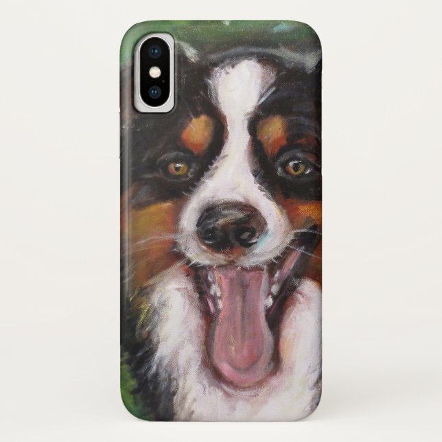 Funda De Case-Mate Para iPhone Perro feliz (Reverso)
