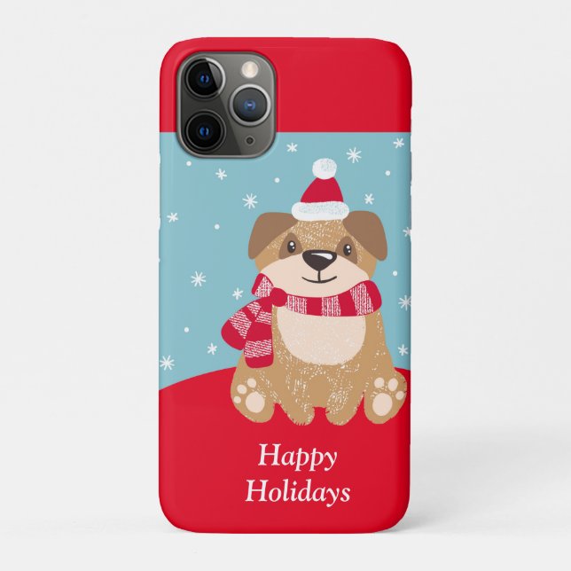 Funda De Case-Mate Para iPhone Perro festivo (Reverso)