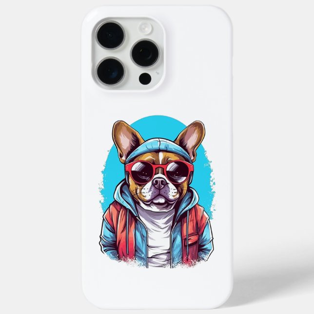 Funda De Case-Mate Para iPhone Perro francés de Bulldog (Reverso )