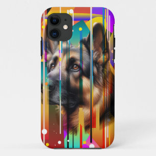 Funda Para iPhone 11 Perro geométrico moderno