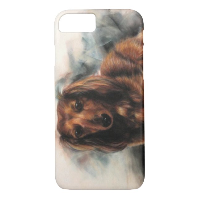 Funda De Case-Mate Para iPhone Perro haitiano de Dachshund (Reverso)