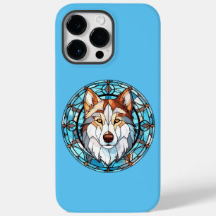 Funda Para iPhone 14 Pro Max De Case-Mate Perro Husky Siberiano de Cristal Manchado