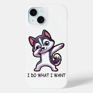 Funda Para iPhone 15 Perro Husky Siberiano Gracioso