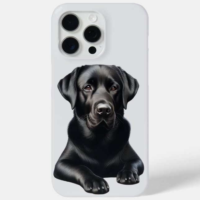 Funda De Case-Mate Para iPhone Perro Labrador Negro (Reverso )