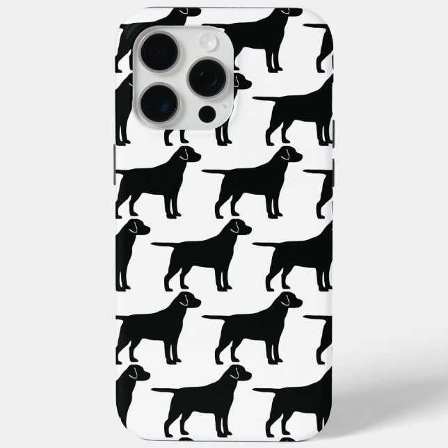 Funda De Case-Mate Para iPhone Perro Labrador Negro (Reverso )