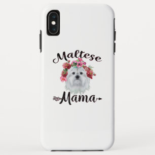 Funda Para iPhone XS Max Perro Lover  Flores de mami maltesas y cortas flor