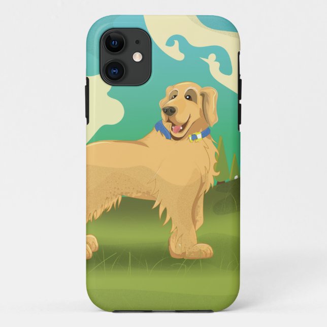 Funda De Case-Mate Para iPhone Perro mascota en el parque (Reverso)