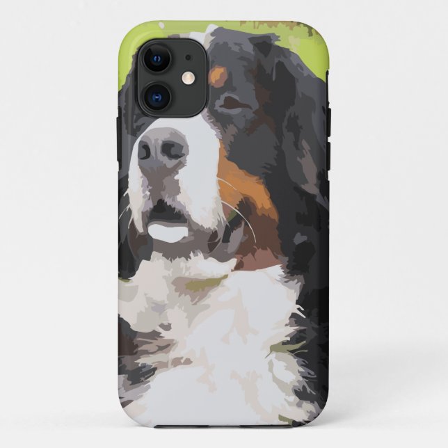 Funda De Case-Mate Para iPhone Perro montañés de Berna (Reverso)