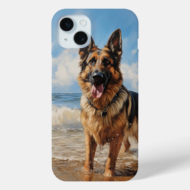 Funda De Case-Mate Para iPhone Perro pastor alemán (Reverso )