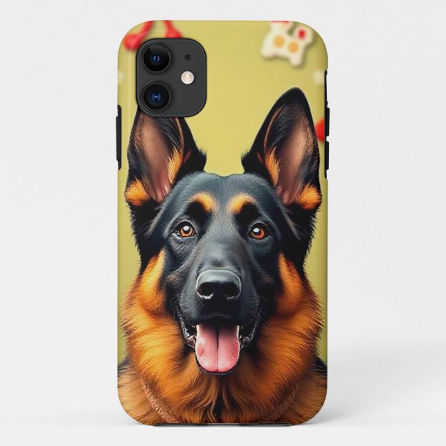 Funda De Case-Mate Para iPhone Perro pastor alemán (Reverso)