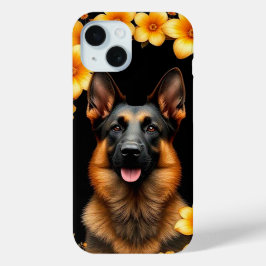 Funda Para iPhone 15 Perro pastor alemán