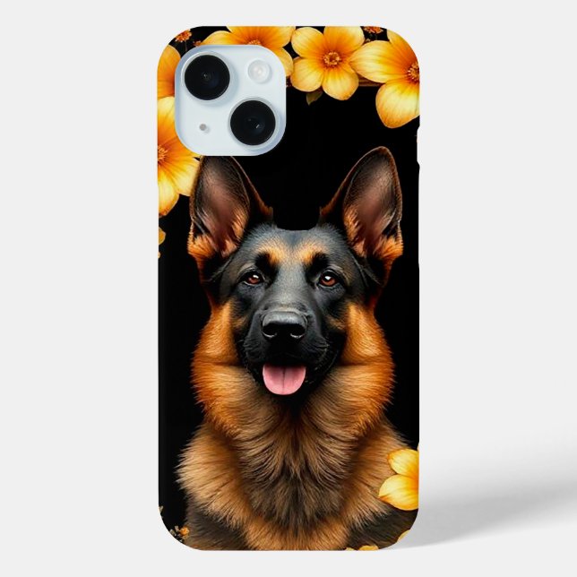 Funda De Case-Mate Para iPhone Perro pastor alemán (Reverso )