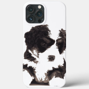 Funda Para iPhone 13 Pro Max Perro picante maltés negro y blanco