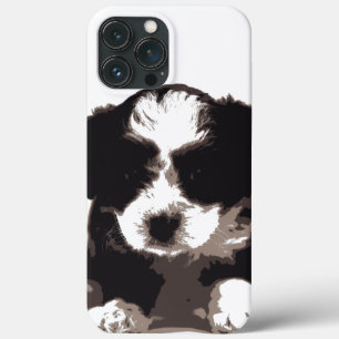 Funda Para iPhone 13 Pro Max Perro picante maltés negro y blanco