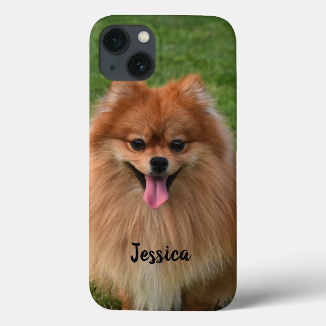 Funda De Case-Mate Para iPhone Perro pimiento pimerano esponjoso marrón personali (Reverso)