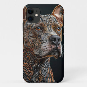 Funda Para iPhone 11 Perro Pitbull fuerte
