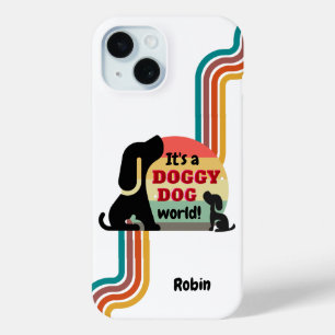 Funda Para iPhone 15 Perro Puppy Vintage Personalizado