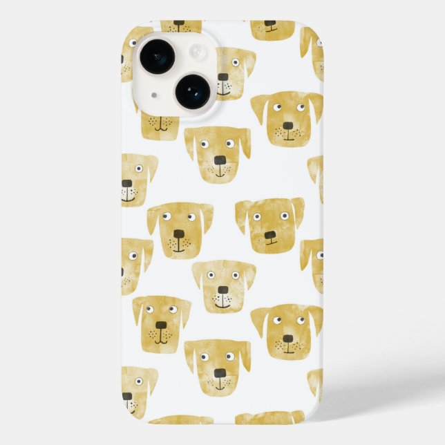 Funda De Case-Mate Para iPhone Perro recuperador de Labrador dorado (Reverso )