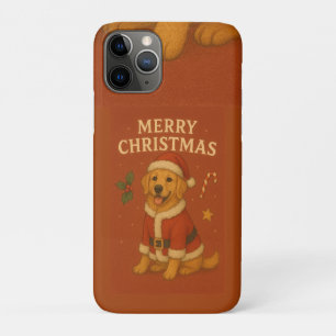 Funda Para iPhone 11 Pro Perro Retriever Dorado De Navidad Perro Cachorro S
