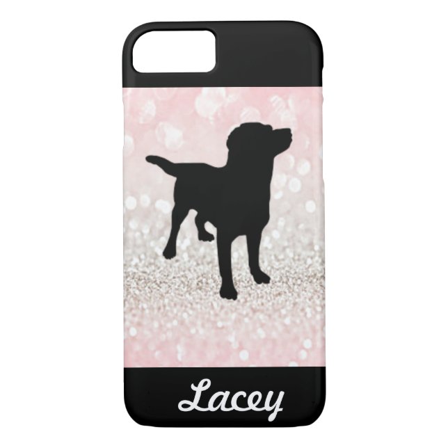 Funda De Case-Mate Para iPhone Perro rosa pálido personalizado (Reverso)