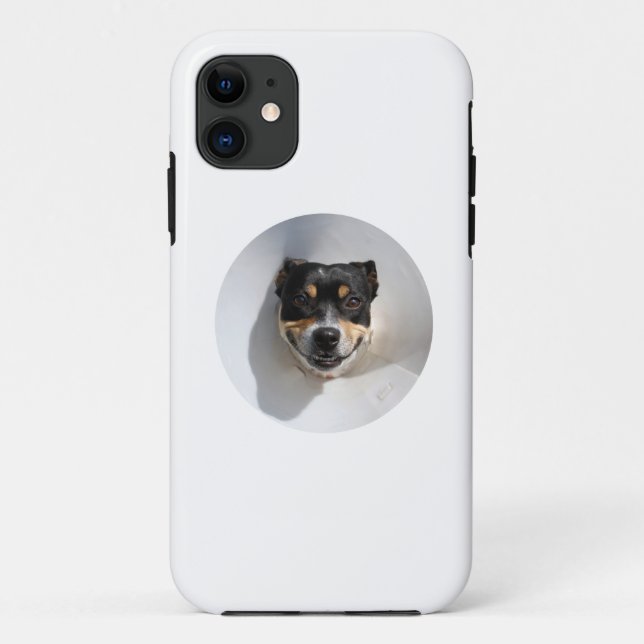 Funda De Case-Mate Para iPhone Perro sonriente gracioso (Reverso)
