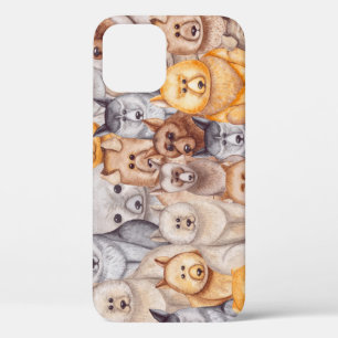 Funda Para iPhone 12 Perros acuarelas: diversión sin foco