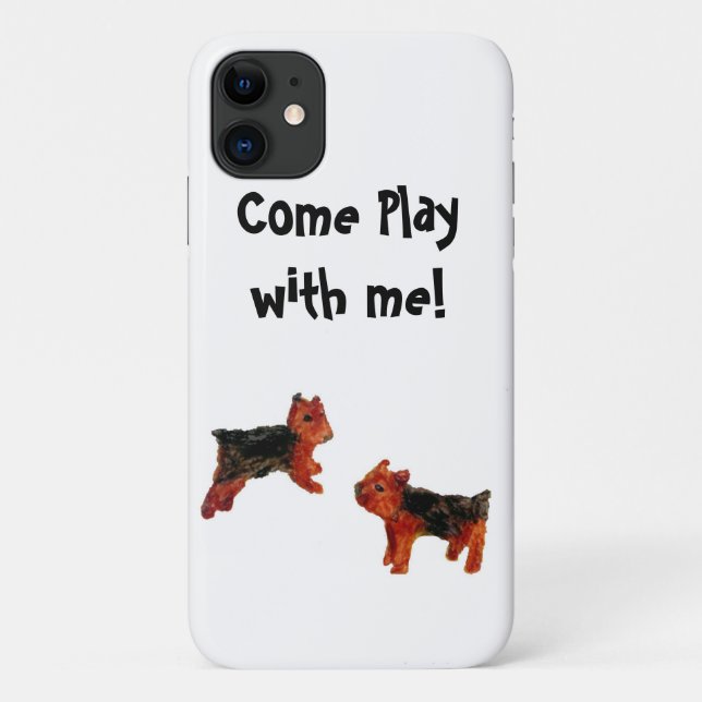 Funda De Case-Mate Para iPhone Perros adornos de arte (Reverso)