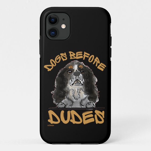 Funda De Case-Mate Para iPhone PERROS ANTES DE DUDES Cavalier King Charles Spanie (Reverso)