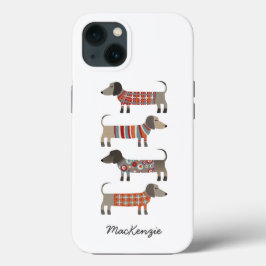 Funda Para iPhone 14 De Case-Mate Perros de Dachshund personalizados