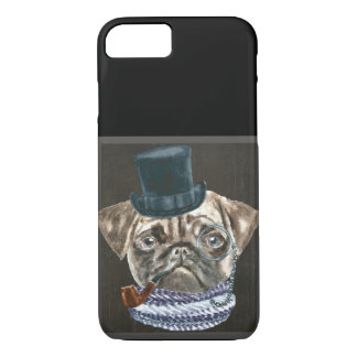 Funda Para iPhone 8/7 Perros de la bufanda del tubo de TopHat Monacle