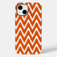 Persimmon Asian Moods Ikat Chevrones