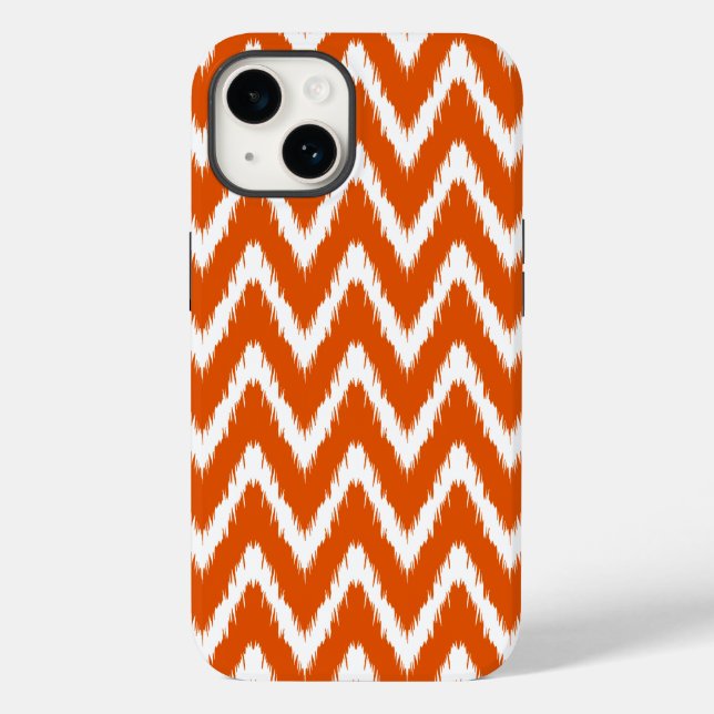 Funda De Case-Mate Para iPhone Persimmon Asian Moods Ikat Chevrones (Reverso )