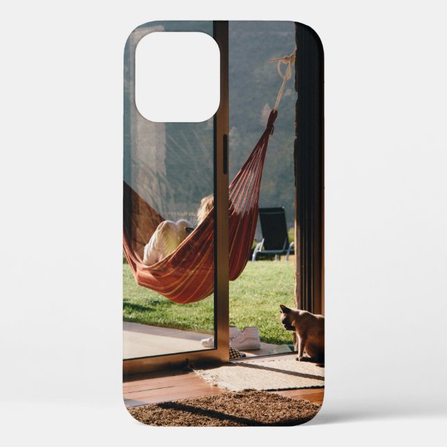 Funda De Case-Mate Para iPhone Persona con oscilación marrón (Reverso )