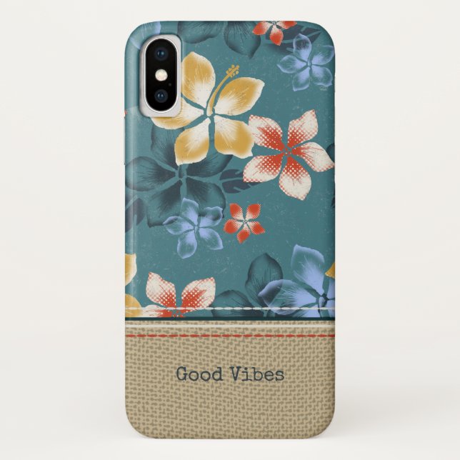 Funda De Case-Mate Para iPhone Persona que practica surf tropical de las islas (Reverso)