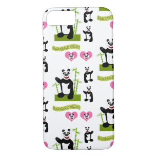 Funda Para iPhone 8/7 Personaje de caricatura de bambú de Cute Panda Pal