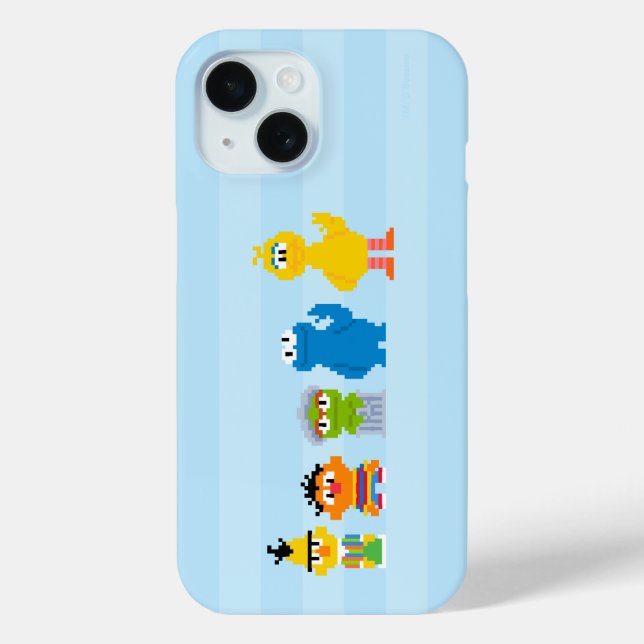 Funda De Case-Mate Para iPhone Personajes de Pixel Sesame Street (Reverso )