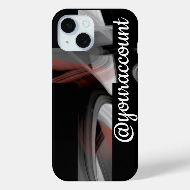 Funda De Case-Mate Para iPhone Personal iPhone Cases Trend Abstract Black Powdery (Reverso )