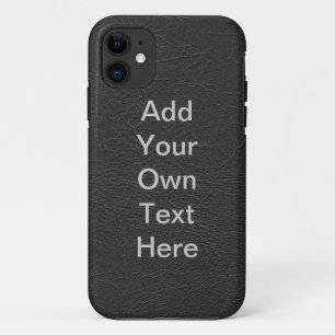 Funda Para iPhone 11 Personalice el cuero negro