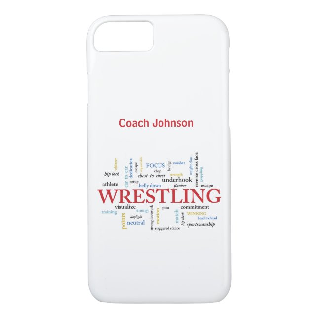 Funda De Case-Mate Para iPhone Personalice, entrenador de lucha libre Gracias en  (Reverso)