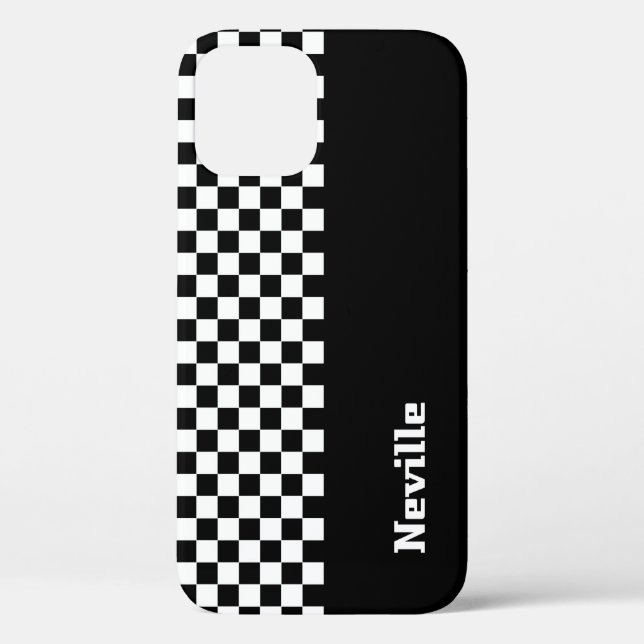 Funda De Case-Mate Para iPhone Personalised Two-Tone Checkerboard (Reverso )